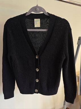 Thereabouts Black Buttoned Cardigan